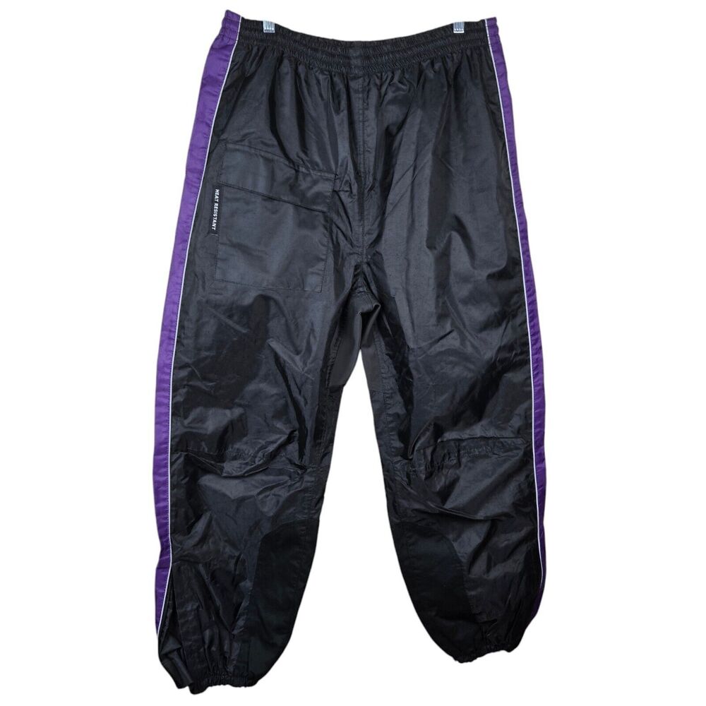 XELEMENT Men's Sz L Motorcycle Heat Resistant Nylon Riding Pants Black Purple
